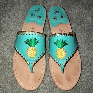 Turquoise Jack Rogers Pineapple Sandals sz. 8.5